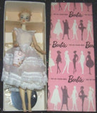 Mattel Barbie #3 Blonde Ponytail Doll in Pink Silhouette Box Plantation Ball Gown Outfit