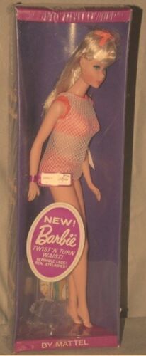 1967 Blonde Hair Twist 'N Turn Barbie Mattel Doll in Box Unopened