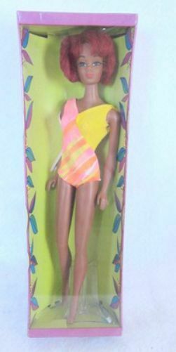 African American Christie Barbie Mattel Doll with Box 1970 w Red Hair