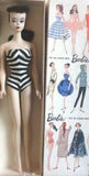 Brunette Ponytail Barbie #2 Doll Mattel in Box 1959 with Accessories