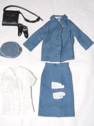 Pan Am Stewardess Outfit for Barbie Mattel 1966 #1678 Not In Box