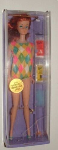 Original Color Magic Midnight Ruby Red Hair Barbie Mattel Doll in Box 1967